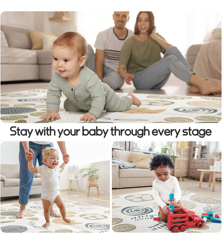 Mloong Baby Play Mat Para El Piso, 59x71x0.4 Pulgadas Playma