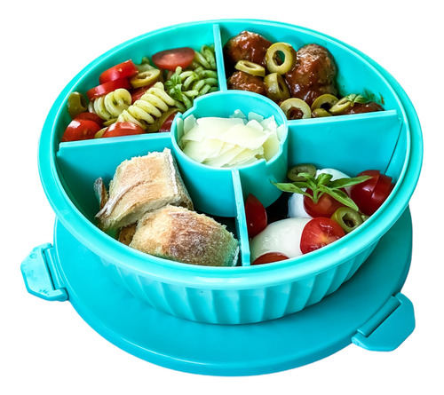 Yumbox Poke Bowl, Leakproof Salad Bowl Con Divider De S4n1m
