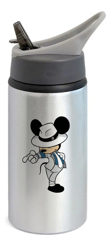 Garrafa Squeeze Inox Academia Sf2 Mickey Mouse Michael Jacks