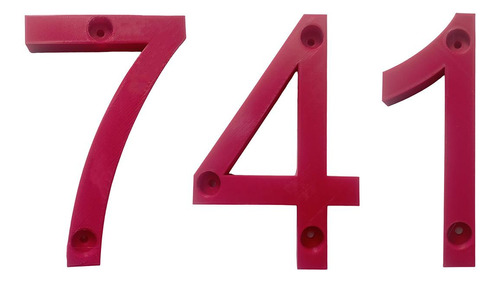 Números Para Casa 3d, Mxdru-741, Número 741, 17.7cm Altura,