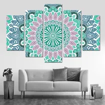 Comprar Cuadro Mandala En Partes Xxl En 5 Partes! 150x100