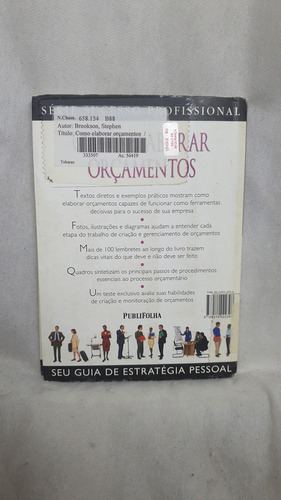 Livro Como Elaborar Orçamentos - Série Sucesso Profissional - Stephen Brookson - Editora Publifolha (Usado)
