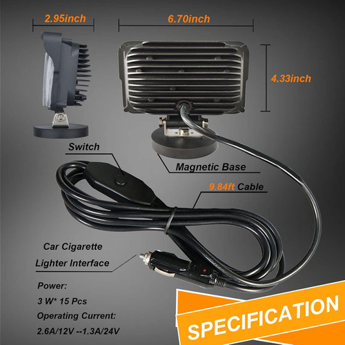 Luz Led Todoterreno Y Linterna De Camping Recargable