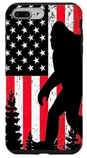 Funda Para iPhone 7 Plus/8 Plus Usa Flag Bigfoot Plastico