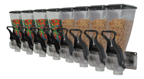 Kit 8 Suporte Suspenso + Dispenser Dosador Chocolate Cereais