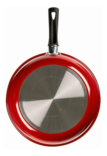 Ekco Sartén De Aluminio Con Duraflon, Color Rojo, 24 Cm