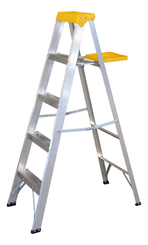 Surtek Escalera De Aluminio Tipo Tijera, 4 Peldaños, 1.54mt