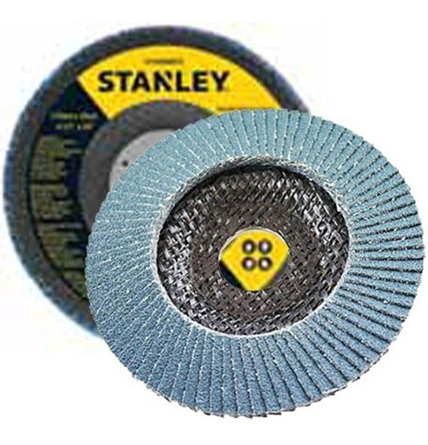 Kit 25 Und Disco Flap 4 1/2 X 7/8 Grão Z40 Sta4040fz Stanley Cor Amarelo