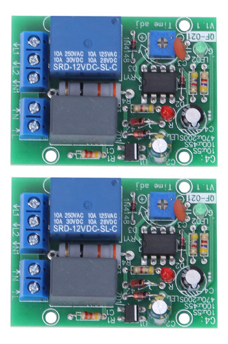 Relé, Módulo De Retardo De Tiempo, 2 Piezas, Elementos De Co