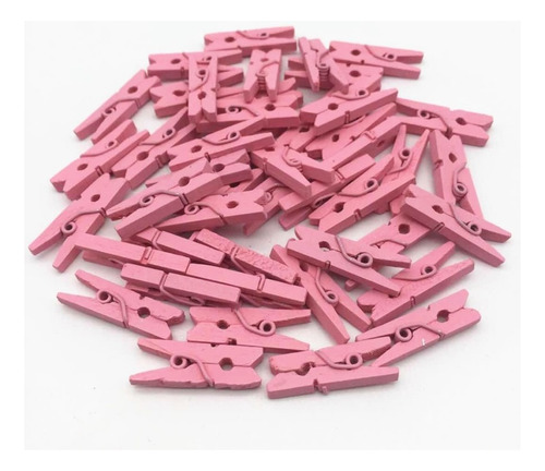 300 Mini Prendedor Pregador Lembrancinha Rosa Claro 2,5cm