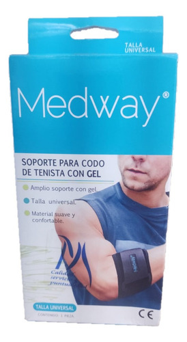 Soporte Para Codo De Tenista Con Gel Color Negro Medway.