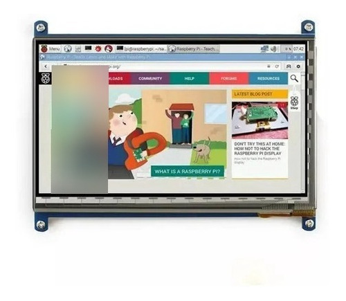 Imagem 2 de 2 de Tela Lcd 7 Touch Raspberry Pi Capacitiva 1024x600 Ultra Hd