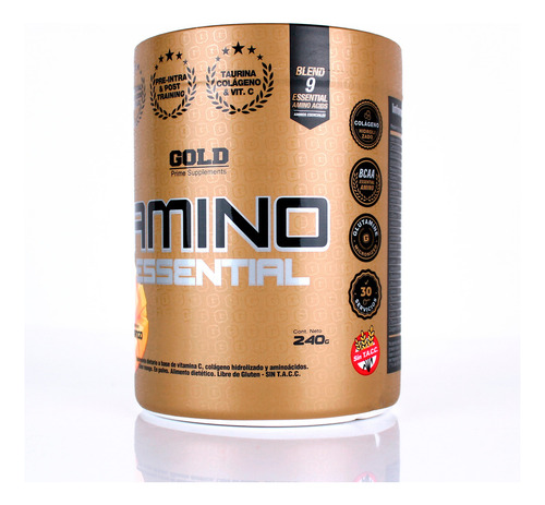 Gold Nutrition Amino Essential Aminoacidos Suplemento 240 3c
