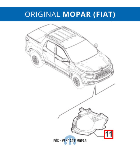 Suporte Quadro Farol Dianteiro Direito Original Fiat Toro