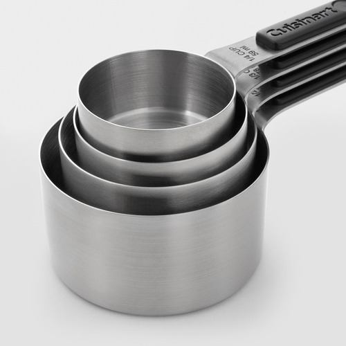 Cuisinart Set De 4 Tazas Medidoras Magnéticas Para Cocina Color Plateado