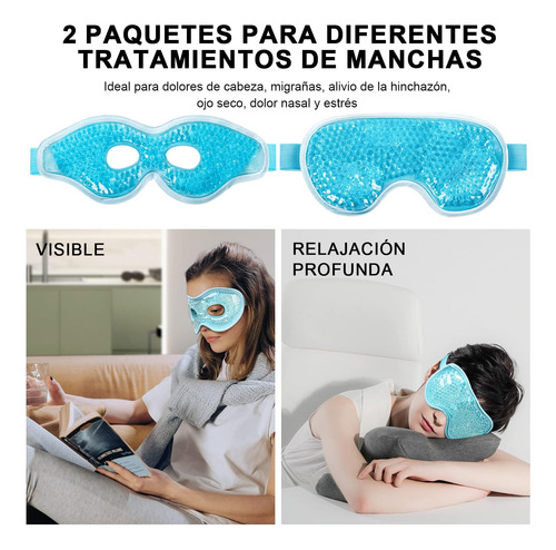 2 Mascara Para Ojos De Dormir Antifaz Para Ojos