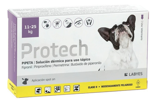 Pipeta Protech Perro 11 A 25kg Pulgas Garrapatas Y Mosquitos