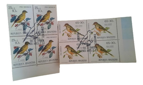Argentina Gj 1586/7 Pajaros Año1972 Aves Mt 917/8 Mint