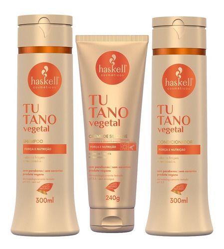 Kit Tutano Shampoo Condicionador E Creme De Silicone Haskell