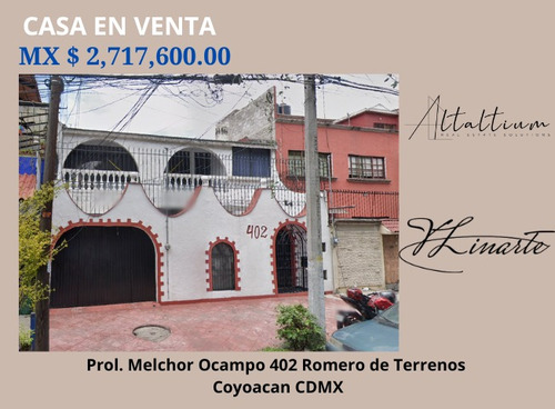 Casa En Venta En Prol. Melchor Ocampo Coyoacan Cdmx I Vl11-za-100