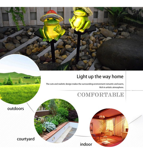 Luz Solar R Solar Frogs Para Decoración De Jardín Con Forma