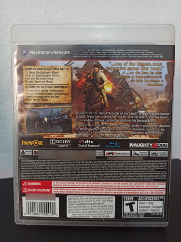 Uncharted 3: Drake's Deception Original Ps3 (Usado)