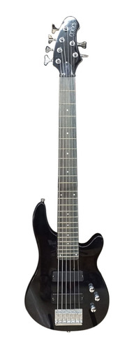 Mars Rockey 6tbk Bajo Electrico 6 Cuerdas Negro Tilo Maple