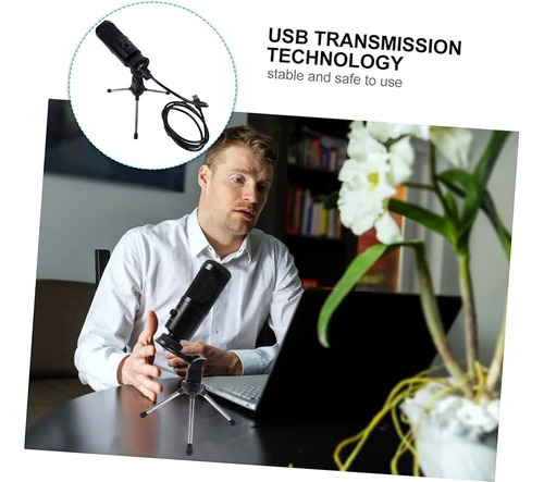 Micrófono Condensador Usb Con Trípode De Mesa