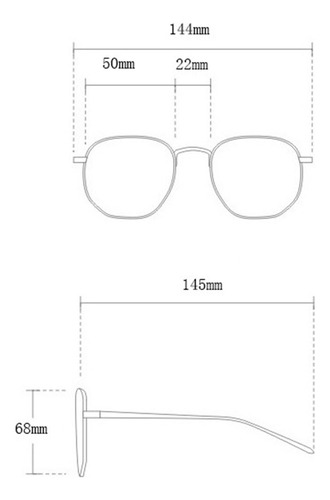 5 X 5xparty Gafas De Sol Vintage Asimétricas Para 5 Piezas