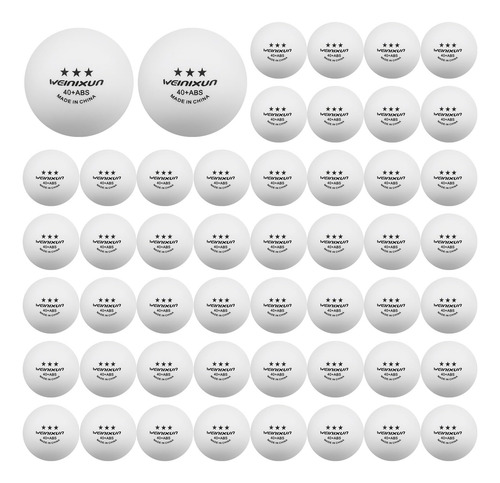 Pelotas De Ping Pong Tamaño Oficial 50 Unidades Abs Blancas