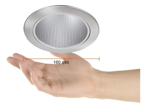 Lampara Empotrable Techo Satinado E27 Yd-1200/s Tecnolite