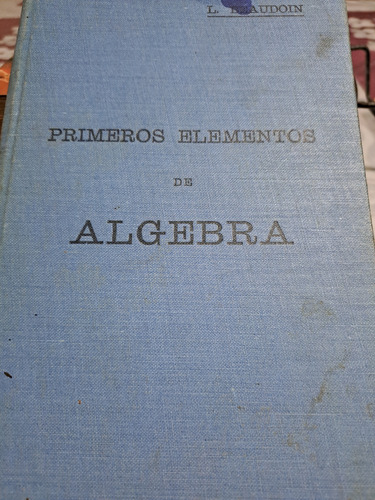 Primeros Elementos De Algebra (Usado)