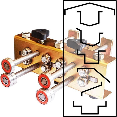 Dobradeira Portátil Dupla Bkparts Pingadeiras, Rufu, Calha