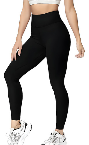 Imagem 7 de 10 de Calça Legging Preta Grossa Ultra Resistente - Muito Conforto