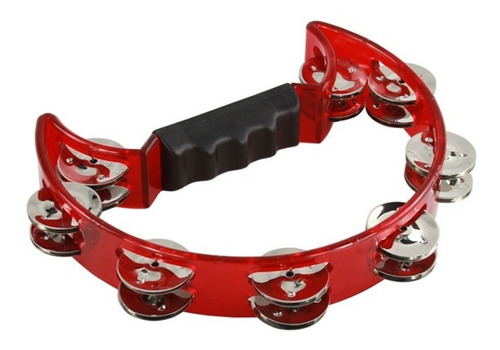 Pandeiro Meia Lua Policarbonato Solida Vermelho Izzo 9527