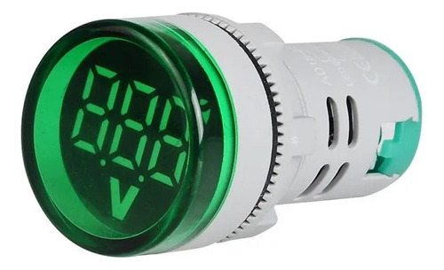 Indicador Voltimetro Para Panel Piloto 22mm 60-500vac Verde