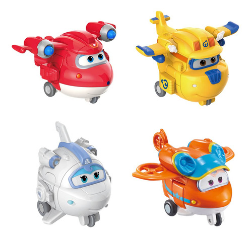 Super Wings Transform-a-bots De 2 Pulgadas, Paquete De 4 Uni