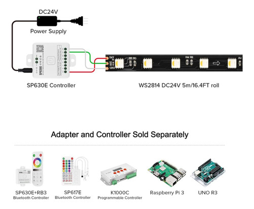 Ws2814 Ic Rgbw Rgb+blanco Cálido (similar Ws2812b) Dir...