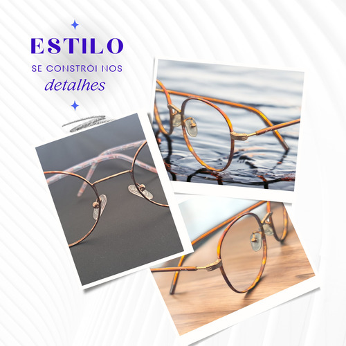 Óculos Armações Para Grau Redondo Retrô Kit 2 Unid