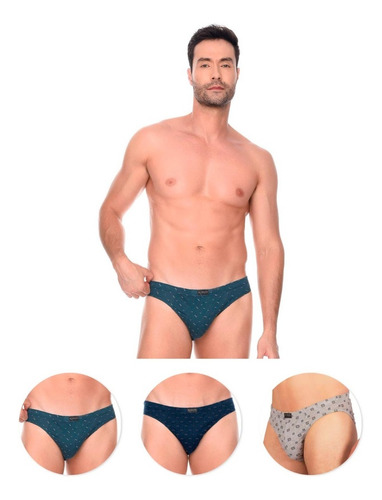 Tanga Estampada Para Hombre Paquete X3 Ref.1003