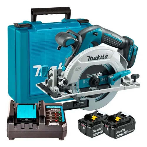 Serra Circular Bateria 18v 2 Bat 6a Maleta Makita Dhs680