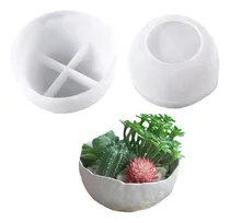 Comprar Molde Redondo Irregular De Silicona Para Macetas Suculentas