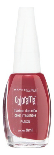 Esmalte de uñas color Maybelline Colorama de 8mL de 1 unidades color Paixão