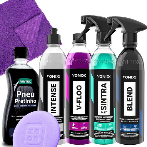 Kit Lavação Vonixx Carros Motos Cores Escuras Shampoo Cera