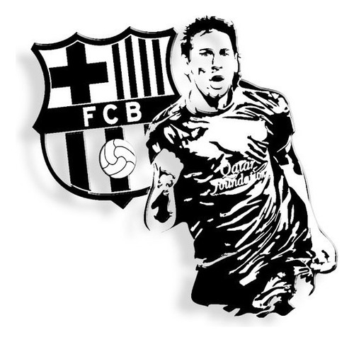 Vinil Decorativo Deporte Pared Lionel Messi Barcelona