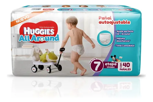 comprar Huggies All Around Pañal Desechable Para Bebé, Etapa 7 Unise Género Sin género Talla Autoajustable