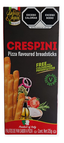 Dolcezze & Sapori Crespini Palitos De Pan Sabor Pizza 125 Gr