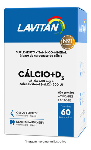 Lavitan Vitamina Suplemento Calcio + Vitamina D3 60 Capsulas