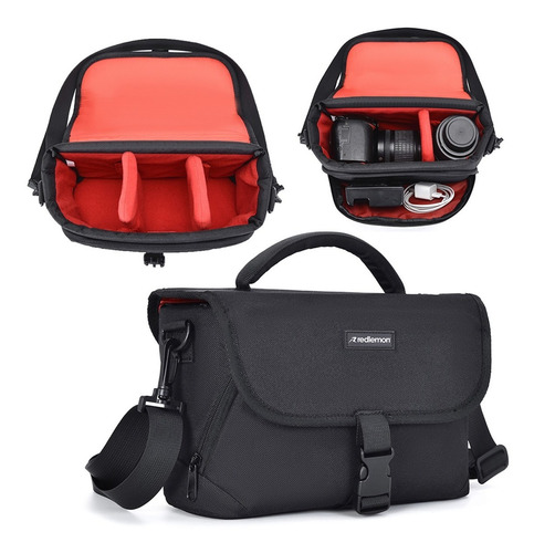 Imagen 1 de 9 de Mochila Para Camara Fotografica Maletin Impermeable Redlemon