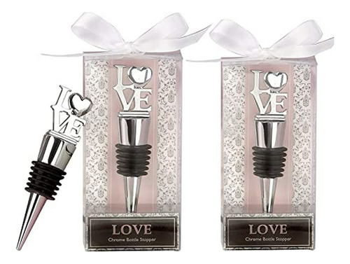 Tope Botella Vino Inoxidable Decorativo (love-2pcs)